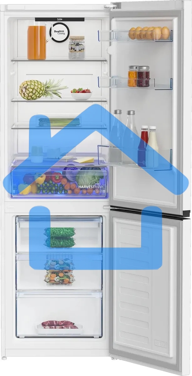 Холодильник Beko B3R1CNK363HW (R) белый двухкамерный 220/100л морозилка снизу, No Frost