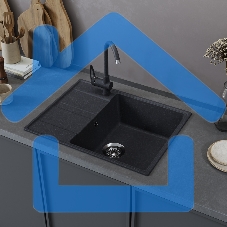 Кухонная мойка Maunfeld Lacrima 650 MFQS-650DGR темно-серый