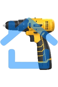 Дрель-шуруповерт Deli DL-DZ12-6A2, Аккумуляторная, 12В, 1 АКБ, Кейс, Набор оснастки 24 предмета