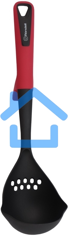 Половник для первых блюд Rondell Craft RD-1872 черный/красный упак.:картонная подложка