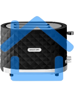 Тостер Galaxy Line GL 2912, черный, пластик, 1200 Вт