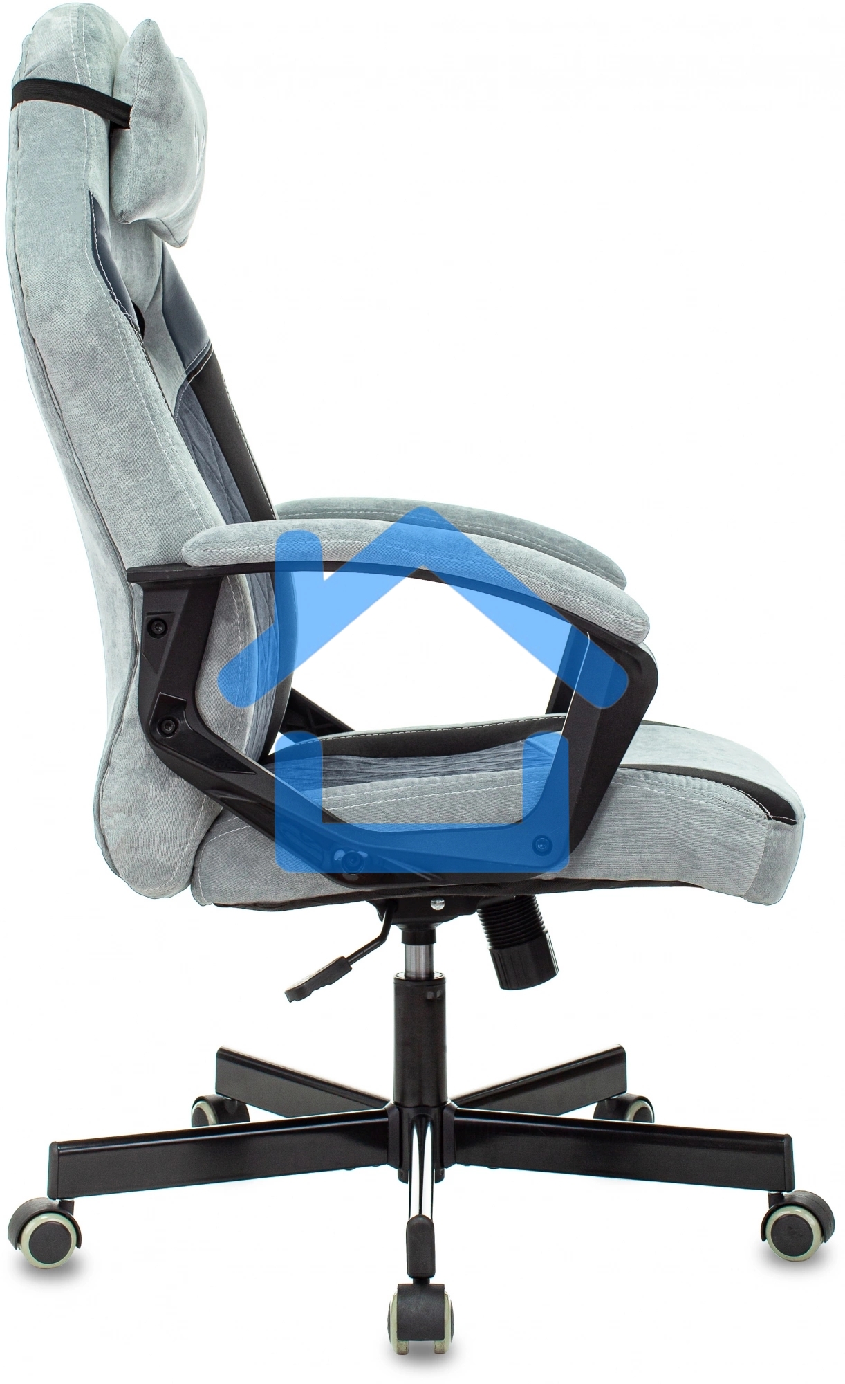 Кресло игровое Бюрократ VIKING 6 KNIGHT BL FABRIC синий, крестовина металл/пластик