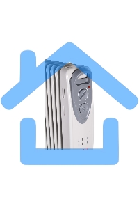 Обогреватель масляный Ресанта ОМ- 9Н (9 секций), белый, 2000 Вт, 20 м2, термостат 67/3/8