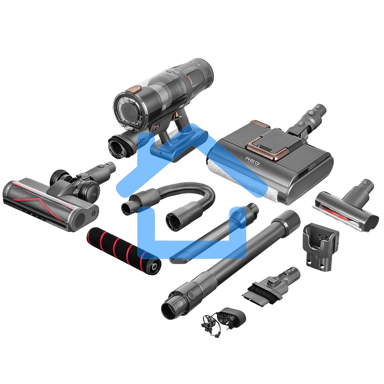 Пылесос вертикальный моющий Red Solution X20 550 Вт темно-серый/серый