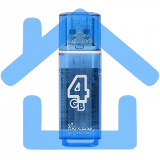 Флешка USB Smartbuy 4 Gb USB <USB 2.0> Glossy series Blue (SB4 GbGS-B)