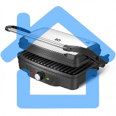 Электрический гриль BQ GR3006, черный/стальной