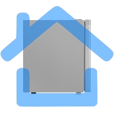 Холодильник Maunfeld MFF50SL серебристый матовый однокамерный 46л, De Frost