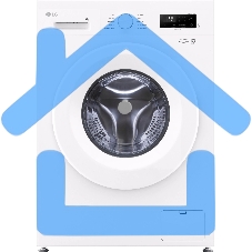 Стиральная машина LG F2Y1HS3W белый, загрузка фронтальная 7 кг, 1200 об/мин., класс: А