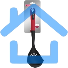 Половник для первых блюд Rondell Craft RD-1872 черный/красный упак.:картонная подложка