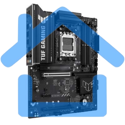 Материнская плата ASUS TUF GAMING B650-E WIFI, AM5, AMD B650, 4xDDR5, 4xSATA, 3xM.2, 1xPCIe 4.0 x16, 1xPCIe 4.0 x16, 1xPCIe x1, 1xDP, 1xHDMI, 1x2.5Gb LAN, Wi-Fi 6E, Bluetooth 5.3, 2xUSB-C (1x10Gbps, 1x20Gbps), 3xUSB-A 5Gbps, 2xUSB-A 10Gbps, 3xUSB-A 2.0, 5