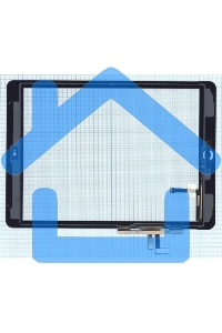 Сенсорное стекло (тачскрин) для iPad Air (A1474, A1475, A1476), белое с кнопкой OEM