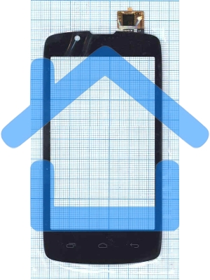 Сенсорное стекло (тачскрин) для Fly IQ4490 Era Nano 4, черное