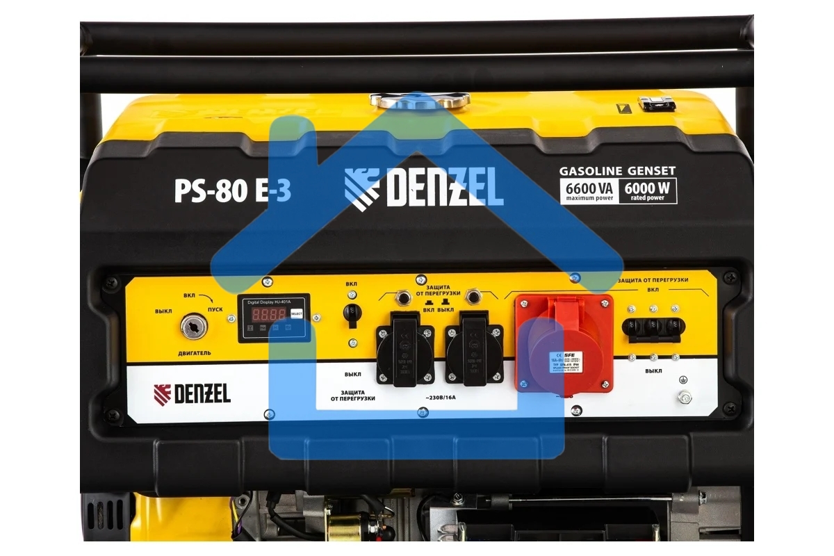 Электрогенератор бензиновый Denzel PS 80 E-3, 6.5 кВт, 85 дБ, 87 кг