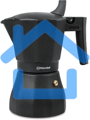 Кофеварка гейзерная Rondell Kafferro RDA-994, 0.45л, алюминий, черный