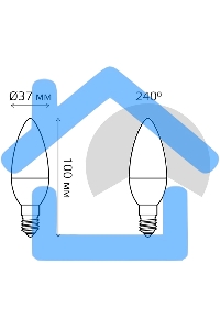 Лампа светодиодная Gauss Led Candle-dim E14 7Вт 4100К диммируемая