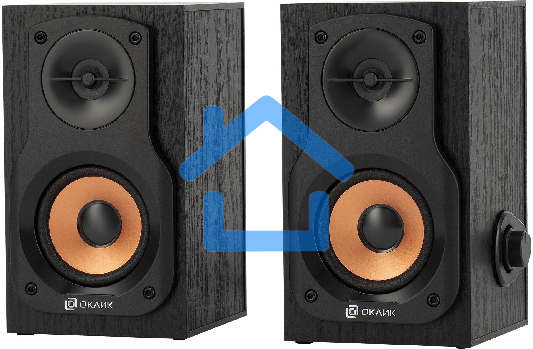 Акустическая система Oklick OK-162 2.0 темное дерево 8Вт