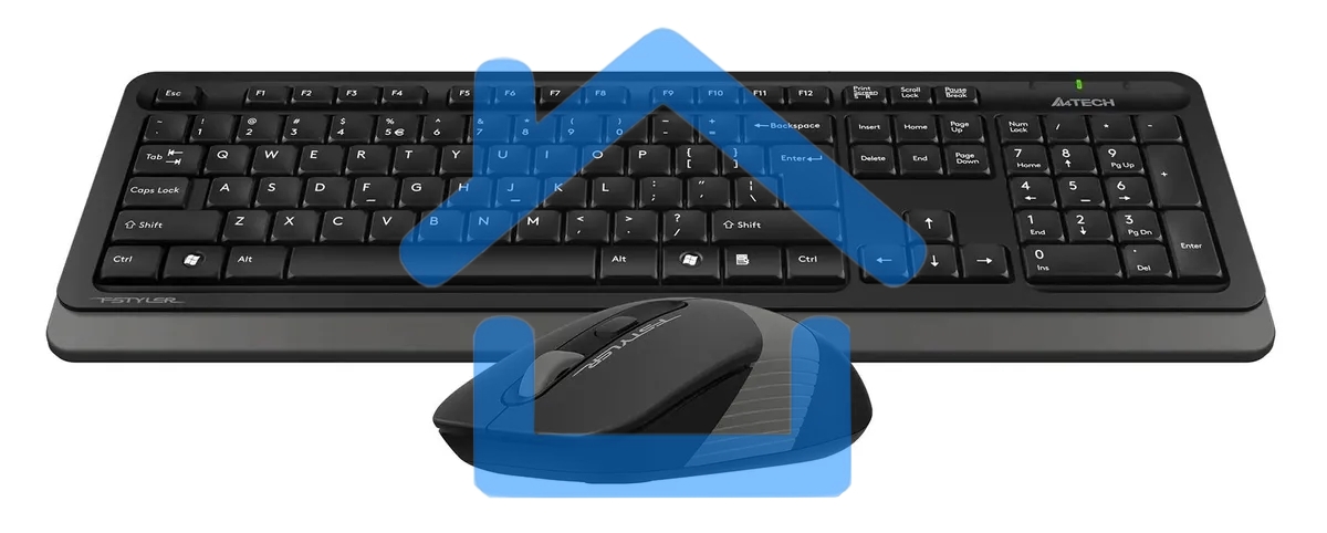 Клавиатура + мышь A4Tech Fstyler FG1010S клав:черный/серый мышь:черный/серый USB беспроводная Multimedia (FG1010S GREY)