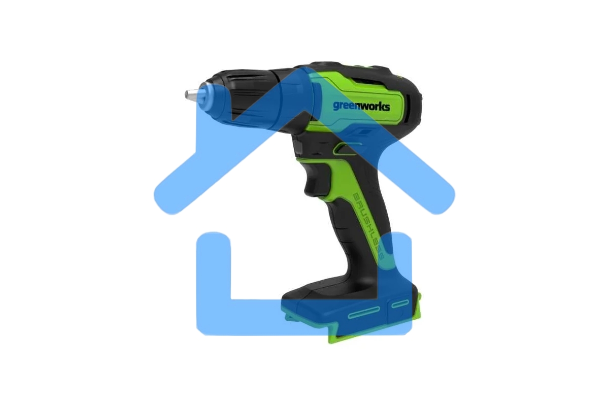 Дрель-шуруповерт GREENWORKS GD24DD35, Аккумуляторная, без АКБ и ЗУ