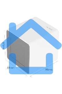 Подставка Deli ENS011белый Nusign 2 отделения для письменных принадлежностей, 84х84х86мм, белый, пластик