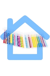 Фломастеры Deli EC10324 Color Emotion кисть, смываемые, 24 цвета, пластиковый пенал (24шт)