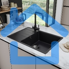 Кухонная мойка Maunfeld Lacrima 700 MFQS-700B черный