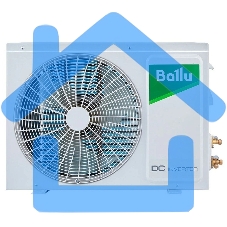 Блок наружный сплит-системы Ballu iGreen Pro DC BSAGI/out-18HN8_V4 инвертор, 19280 BTU, 57 м², охлаждение, обогрев, осушение