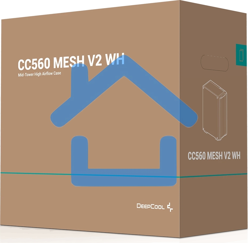 Компьютерный корпус Deepcool CC560 MESH V2 WH без БП, боковое окно (закаленное стекло), 3x120мм ARGB LED вентилятор спереди и 1x120мм ARGB LED вентилятор сзади, белый, ATX