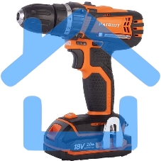 Дрель-шуруповерт Patriot BR 181UES, Аккумуляторная, 21В, 2 АКБ, Кейс