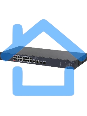 Коммутатор Dahua DH-CS4220-16GT-240 (L2) 16x100Мбит/с 2x1Gbит/с 2xКомбо(1000BASE-T/SFP) 16PoE 265W управляемый