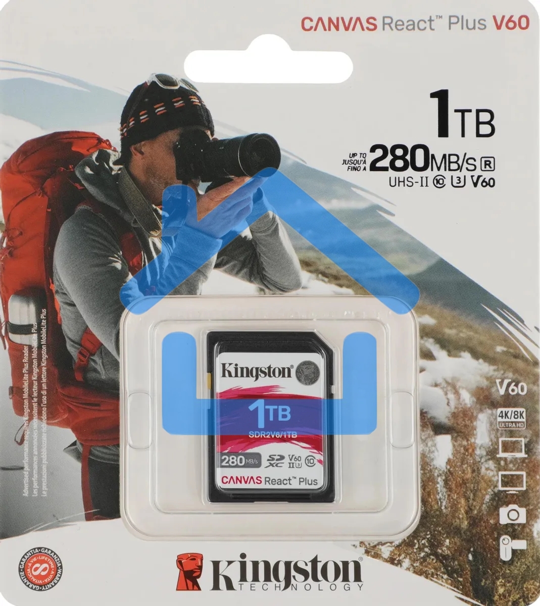 Флеш карта SDXC Kingston SDR2V6/1Tb Canvas React Plus w/o adapter 1Tb