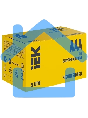 Элемент питания алкалиновый AAA/LR03 Alkaline бокс (уп.28шт) IEK ABT-LR03-OP-B28