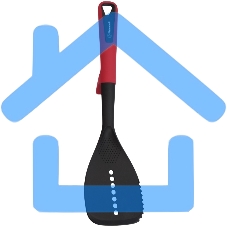 Лопатка для вторых блюд Rondell Craft RD-1871 черный/красный упак.:картонная подложка