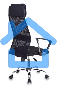 Кресло руководителя Бюрократ KB-6N/SL/B/TW-11 TW-01 TW-11 черный, сетка, крестовина хром