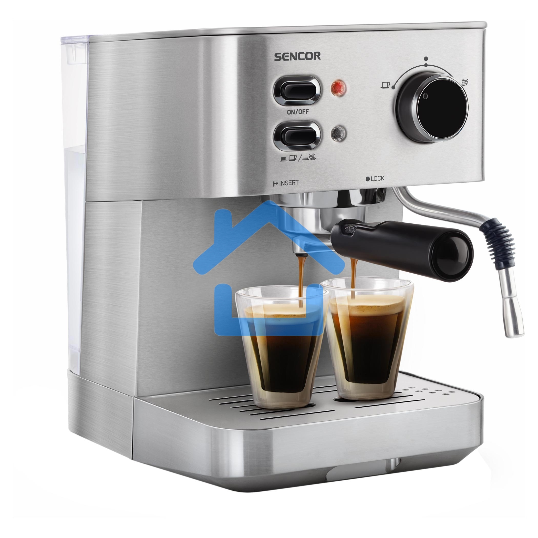 Кофеварка рожковая Sencor SES 4010SS серый, исп. кофе - молотый, 1.5 л, 1050 Вт, 15 Бар.