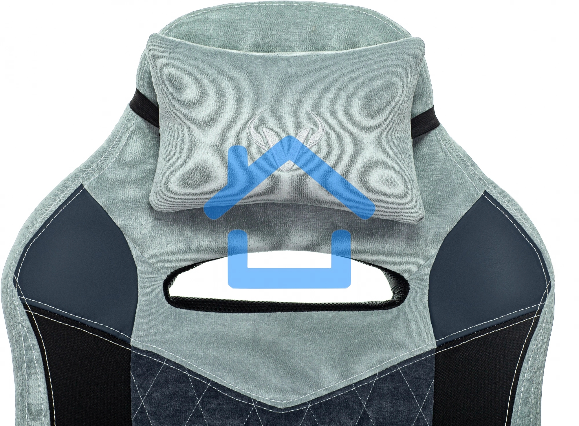 Кресло игровое Бюрократ VIKING 6 KNIGHT BL FABRIC синий, крестовина металл/пластик
