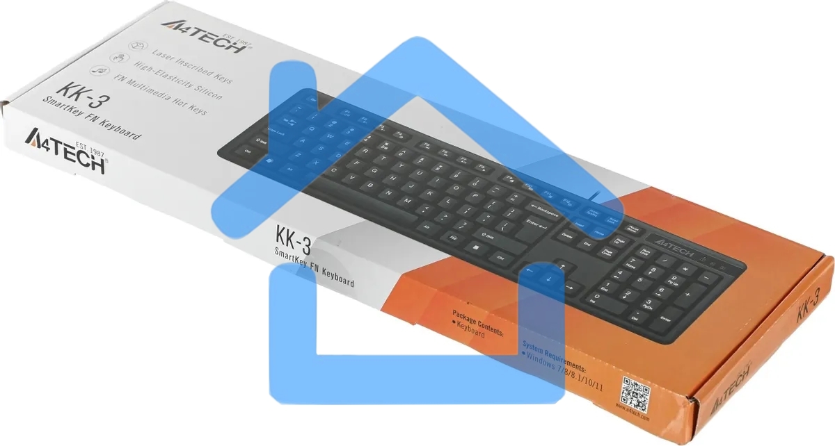 Клавиатура A4Tech KK-3 проводная, USB, черный