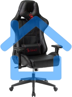 Кресло игровое A4Tech Bloody GC-500, черный, эко.кожа, крестовина пластик