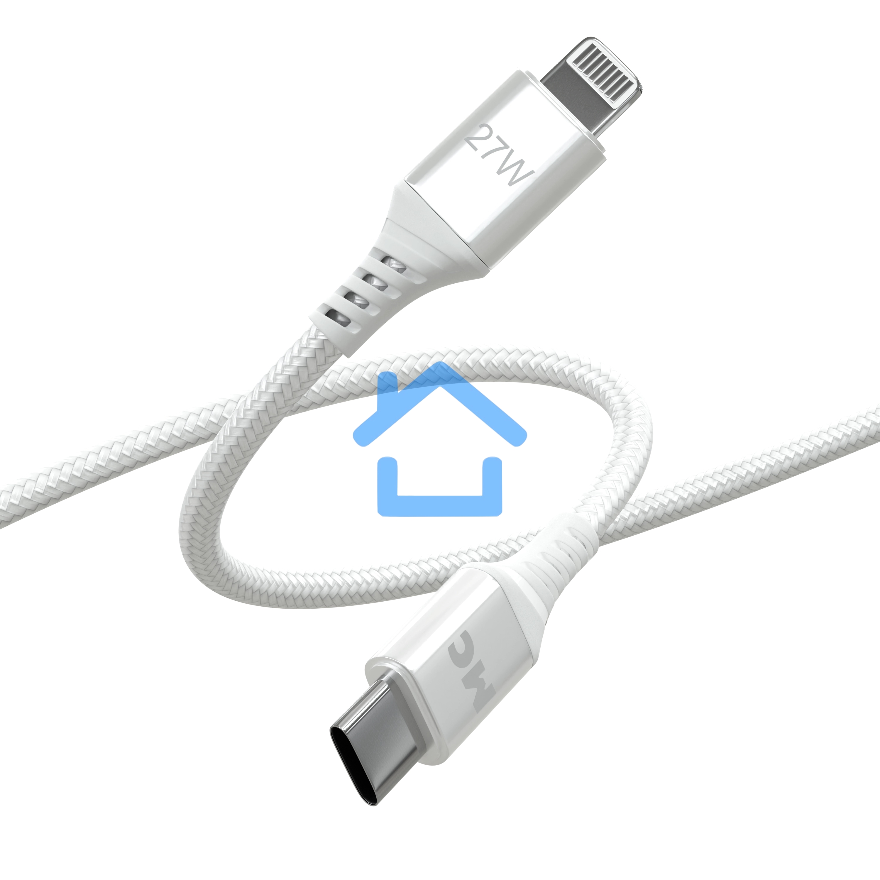 Кабель MORE CHOICE (4620202554192) K69ia 2м USB 3.0A PD 27W для Lightning ng 8-pin Type-C - 2м, белый