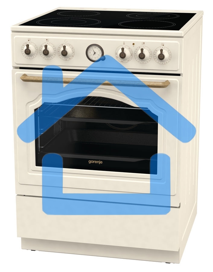 Плита электрическая Gorenje GECS6B70CLI белый, конфорок 4 электрических, духовка 71 л, 60 см x 85 см x 60 см
