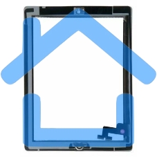 Сенсорное стекло (тачскрин) для iPad 2 (A1395, A1396, A1397), белое с кнопкой OEM