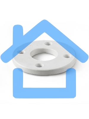 Фланец 40 пластиковый полипропиленовый PPR белый PRO AQUA