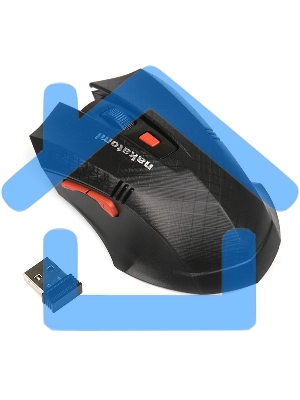 Мышь беспроводная Nakatomi MRON-04U черный, 1600 dpi, радиоканал, USB, кнопки - 6