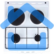 Плита комбинированная Flama RK 2211 белый, конфорок 4 шт, духовка 50 л, 50 см x 85 см x 60 см