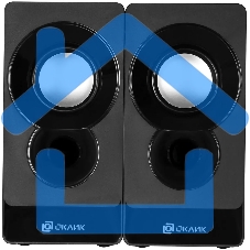 Акустическая система Oklick OK-165 2.0 черный 6Вт