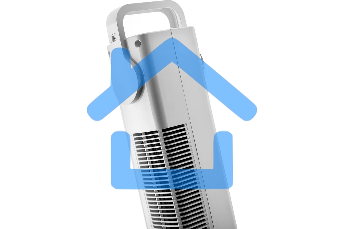 Колонный вентилятор BRAYER BR4957, эл.упр.,пульт ДУ,вращение,мощ-ть60Вт, LED дисплей, 3 скор.Таймер