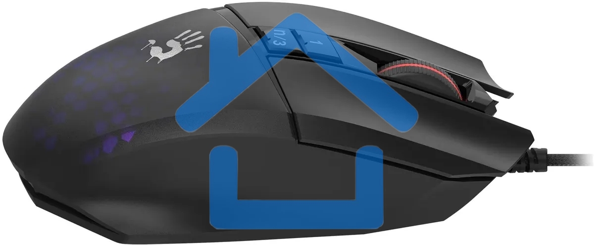 Мышь проводная A4Tech Bloody W65 Max Mini черный, 12000 dpi, USB, кнопки - 9