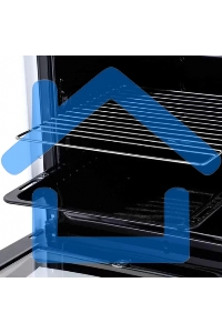 Плита комбинированная Flama RK 2211 белый, конфорок 4 шт, духовка 50 л, 50 см x 85 см x 60 см