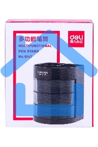 Настольный набор Deli E38253 (12 предметов) пластик, черный