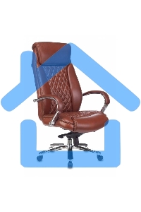 Кресло руководителя Бюрократ T-9924SL светло-коричневый Leather Eichel, кожа, крестовина металл хром