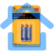 Батарейки Kodak LR03-2BL MAX SUPER Alkaline K3A-2 (20/100/19800) Батарейки Kodak LR03-2BL MAX SUPER Alkaline K3A-2 (20/100/19800)